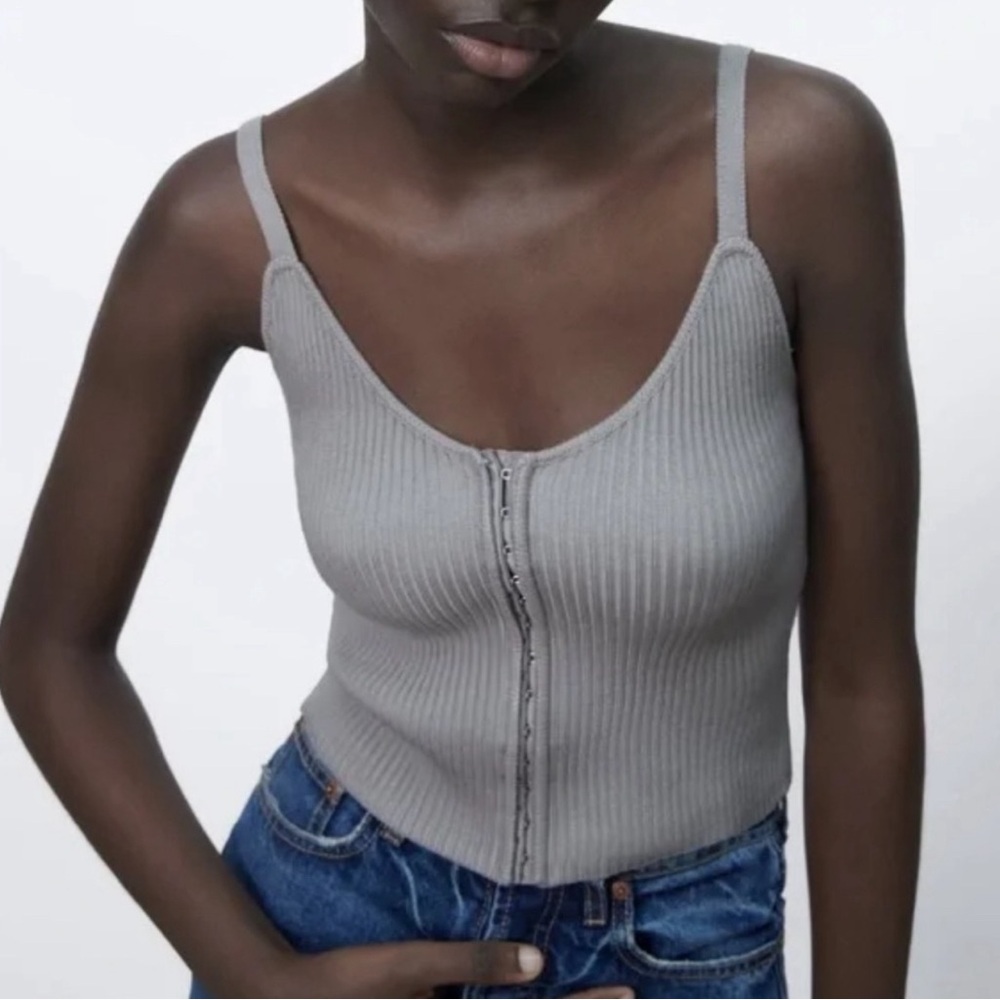 Zara Grey Knit Tank